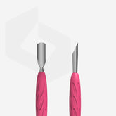 Manicure pusher Gummy with silicone handle UNIQ 10 TYPE 2 (rounded narrow and beveled pusher)